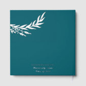 フォトエレガント卒業式パーティーDark Cyan & Silver ゲストブック (裏面)