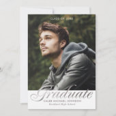 フォトエレガント卒業式パーティ招待状カード 招待状 (正面)