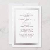 フォトエレガント卒業式パーティ招待状カード 招待状 (裏面)