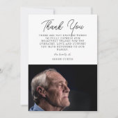 フォトエレガント悔やみや弔慰スクリプトサンキューカード サンキューカード (正面)