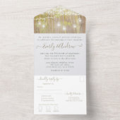 フォトエレガント素朴フォレストグローブMason Jar オールインワン招待状 (内側)