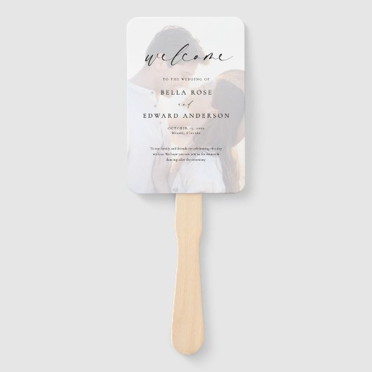 フォトエレガント結婚式 プログラムハンドファン ハンドファン (正面)