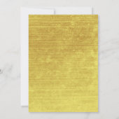 フォトエレガント金ゴールドカラーシンプルウェディング招待 招待状 (裏面)