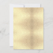 フォトエレガント金ゴールドグリッター退職パーティー 招待状 (裏面)