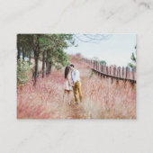 フォトエンク結婚ロージャCaを使用したミニマル詳細 エンクロージャーカード (裏面)