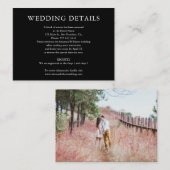 フォトエンク結婚ロージャCaを使用したミニマル詳細 エンクロージャーカード (正面/裏面)