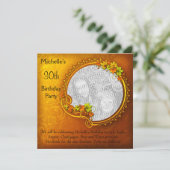 フォトオエレガントレンジフローラ30th Birthday 招待状 (スタンド正面)