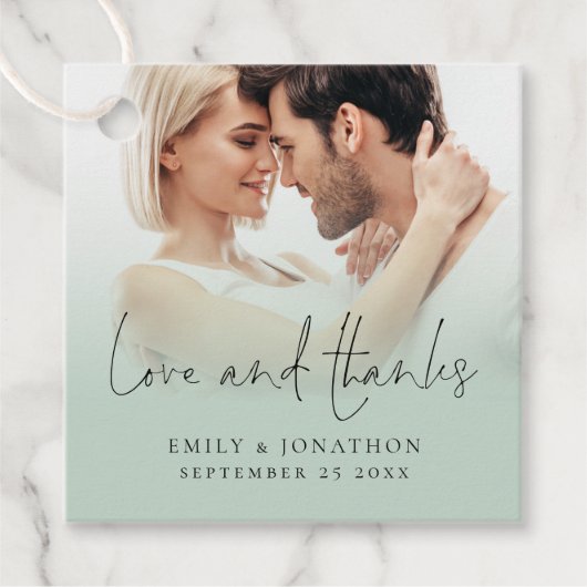 フォトオエレガントーバーレ感謝していイLoveスクリッ結婚ト フェイバータグ (正面)