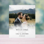 フォトオカジュアルーバーレイスクリプトへようこそ結婚の アクリルサイン (ニュートラル)