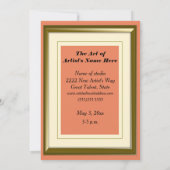 フォトオパーソナライズされたレンジフォトフレームアートショー 招待状 (裏面)