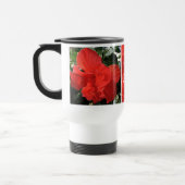 フォトオブオレンジダブルハイビスカス名前をカスタムする トラベルマグ (左)