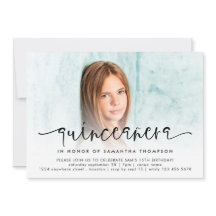 フォトオモダンーバーレイスクリプトQuinceaenera