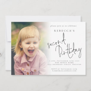 フォトオモダンーバーレイ2nd誕生日パーティー 招待状