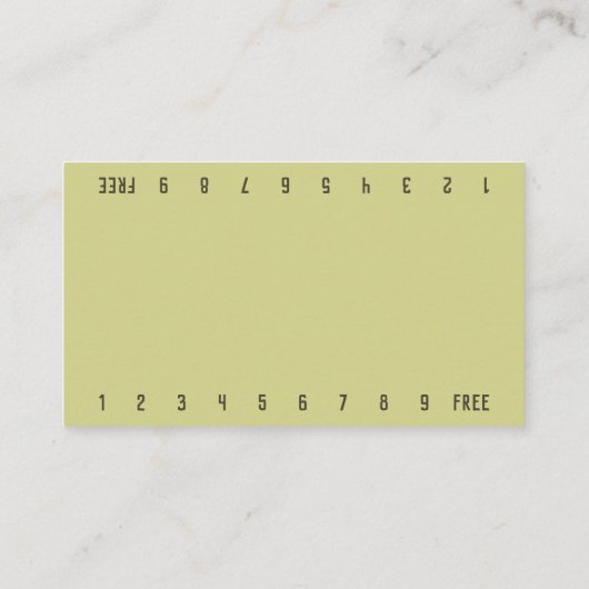 フォトオリーブビキニバリスタダブルナンバーコーヒー ロイヤリティカード (裏面)