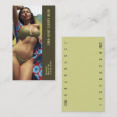 フォトオリーブビキニバリスタダブルナンバーコーヒー ロイヤリティカード (正面/裏面)