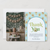 フォトオンダーフルアボカド1stバースデーサンキュータカード 招待状 (正面)