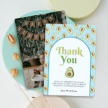 フォトオンダーフルアボカド1stバースデーサンキュータカード