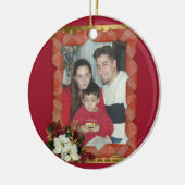 フォトオーナメントクリスマスフレーム セラミックオーナメント (左)