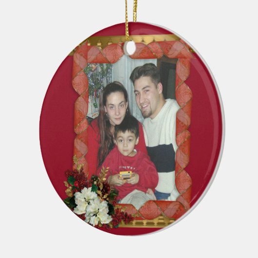 フォトオーナメントクリスマスフレーム セラミックオーナメント (左)