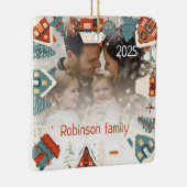 フォトオーナメントパーソナライズされたスノーフレークかわいい セラミックオーナメント (右)