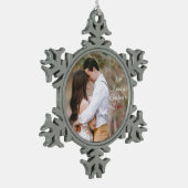 フォトオーナメント スノーフレークピューターオーナメント (左)