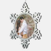 フォトオーナメント スノーフレークピューターオーナメント (右)