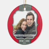 フォトオーナメント::ラペルデザイン7 セラミックオーナメント (左)