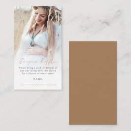 フォトオーバーレイおむつラッフル金ゴールドベビーシャワー エンクロージャーカード