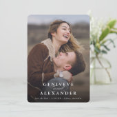 フォトオーバーレイの日付を保モダン存エレガントする 招待状 (スタンド正面)