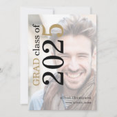 フォトオーバーレイはっきりしたタイポグラフィ2023卒業 案内状 (正面)