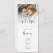 フォトオーバーレイエレガントスクリプト結婚式 プログラム (正面)