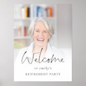 フォトオーバーレイエレガント退職パーティーへようこそ ポスター (正面)