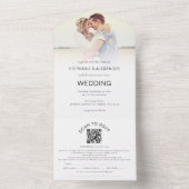 フォトオーバーレイゲスト名アドレスQRコー結婚ド オールインワン招待状 (内側)