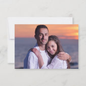 フォトオーバーレイスクリプトタイポグラフィウェディングRSVPカード 出欠カード (裏面)