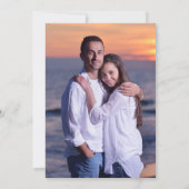 フォトオーバーレイスクリプトタイポグラフィ結婚式招待状 招待状 (裏面)