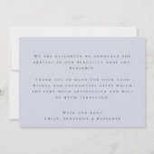 フォトオーバーレイスクリプトボーイ感謝してい誕生 案内状 (裏面)