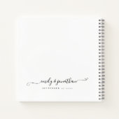 フォトオーバーレイスクリプト結婚ハートのゲストブック ノートブック (裏面)