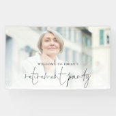 フォトオーバーレイスクリプト退職パーティーへようこそ 横断幕 (横)