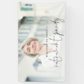 フォトオーバーレイスクリプト退職パーティーへようこそ 横断幕 (縦)