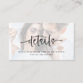 フォトオーバーレイスクリプトQRコード結婚の詳細 エンクロージャーカード (正面)