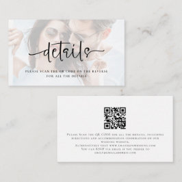 フォトオーバーレイスクリプトQRコード結婚の詳細 エンクロージャーカード