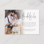 フォトオーバーレイスクリプトQRコード詳細結婚ズ エンクロージャーカード (正面)