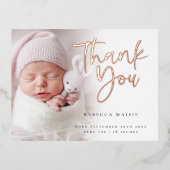 フォトオーバーレイフォイルBIrthのお知らせ 箔招待状ポストカード (正面)