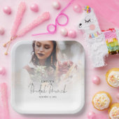 フォトオーバーレイブライダルシャワーブランチ紙プレート ペーパープレート (パーティー)