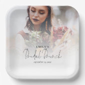 フォトオーバーレイブライダルシャワーブランチ紙プレート ペーパープレート (正面)
