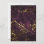 フォトオーバーレイブラック金ゴールド大理石卒業 案内状 (裏面)