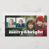 フォトオーバーレイメリーとブライトホリデーコラージュ シーズンカード (正面)