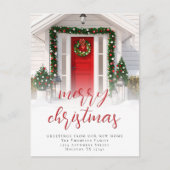フォトオーバーレイメリークリスマススクリプトニューホーム シーズンポストカード (正面)
