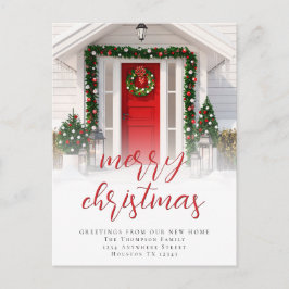 フォトオーバーレイメリークリスマススクリプトニューホーム シーズンポストカード