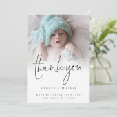 フォトオーバーレイモダンお誕生日おめでとうございます サンキューカード (スタンド正面)